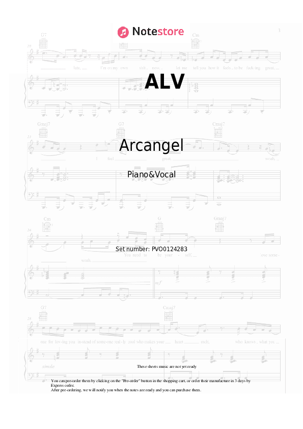 ALV - Arcangel, Grupo Frontera Piano Sheet Music with the Voice part - Piano&Vocal