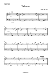 Sheet music, chords Justin Hurwitz - Welcome