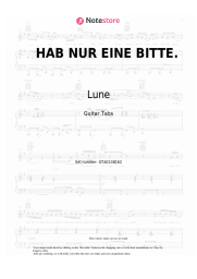Sheet music, chords Lune - HAB NUR EINE BITTE.