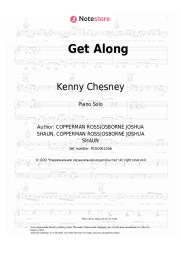 Sheet music, chords Kenny Chesney - Get Along