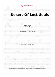 Sheet music, chords Madis - Desert Of Lost Souls