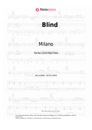 Sheet music, chords Milano, Lune - Blind
