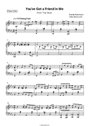 Sheet music, chords Randy Newman - You've Got a Friend in Me (From Toy Story)