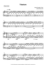 Sheet music, chords David Guetta, Sia - Titanium