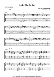 Sheet music, chords Red Hot Chili Peppers - Under the Bridge