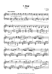 undefined Edvard Hagerup Grieg - Lyric Pieces, op.47. No. 7 Elegy