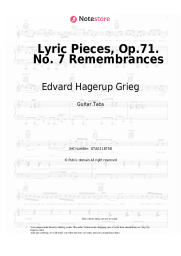 undefined Edvard Hagerup Grieg - Lyric Pieces, Op.71. No. 7 Remembrances