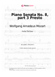 Sheet music, chords Wolfgang Amadeus Mozart - Piano Sonata No. 8, K. 310/300d, part 3 Presto
