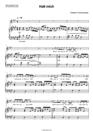 Sheet music, chords Herbert Grönemeyer - Halt mich