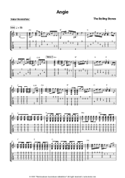 Sheet music, chords The Rolling Stones - Angie