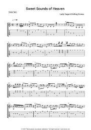 Sheet music, chords The Rolling Stones, Lady Gaga - Sweet Sounds of Heaven