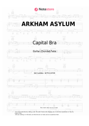 Sheet music, chords Capital Bra, Joker Bra - ARKHAM ASYLUM