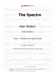 Sheet music, chords Alan Walker - The Spectre