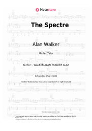 Sheet music, chords Alan Walker - The Spectre