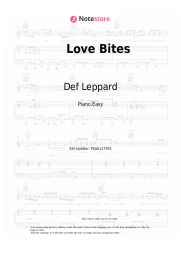 Sheet music, chords Def Leppard - Love Bites