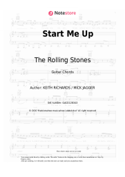 Sheet music, chords The Rolling Stones - Start Me Up