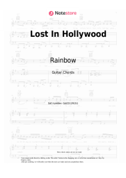 Sheet music, chords Rainbow - Lost In Hollywood