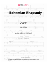 Sheet music, chords Queen - Bohemian Rhapsody