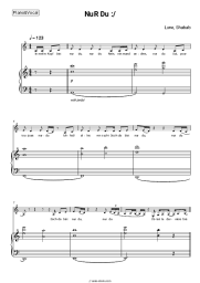 Sheet music, chords Lune, Shabab - NuR Du :/