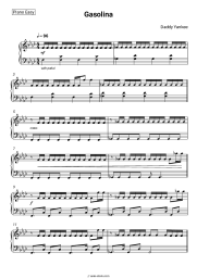 Sheet music, chords Daddy Yankee - Gasolina