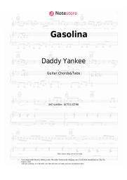 Sheet music, chords Daddy Yankee - Gasolina