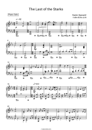 Sheet music, chords Ramin Djawadi - The Last of the Starks