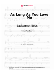 Sheet music, chords Backstreet Boys - As Long As You Love Me