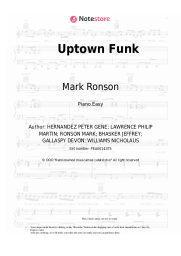 Sheet music, chords Mark Ronson, Bruno Mars - Uptown Funk