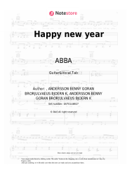 Sheet music, chords ABBA - Happy new year