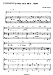 Sheet music, chords Whitney Houston - Do You Hear What I Hear?