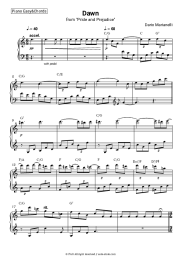 Sheet music, chords Dario Marianelli - Dawn (from Pride and Prejudice)