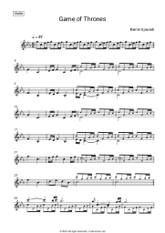 Sheet music, chords Ramin Djawadi - Game of Thrones - Main Title