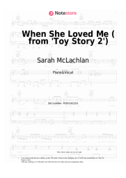 Sheet music, chords Sarah McLachlan, Randy Newman - When She Loved Me (from 'Toy Story 2')
