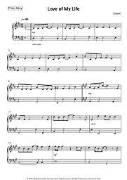 Sheet music, chords Queen - Love of My Life