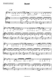 Sheet music, chords Bôa - Duvet