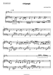 Sheet music, chords Joé Dwèt Filé - 4 Kampé