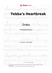 Sheet music, chords Drake, YEBBA - Yebba’s Heartbreak