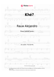 Sheet music, chords Rauw Alejandro, Romeo Santos - Khé?