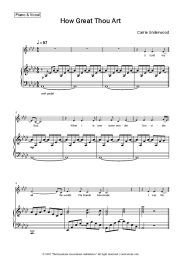 Sheet music, chords Carrie Underwood - How Great Thou Art