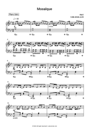 Sheet music, chords Ash - Mosaique