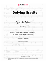 Sheet music, chords Cynthia Erivo, Ariana Grande - Defying Gravity