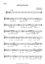 Sheet music, chords Cynthia Erivo, Ariana Grande - Defying Gravity