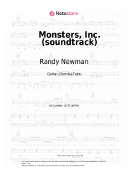 Sheet music, chords Randy Newman - Monsters, Inc. (soundtrack)
