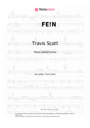 Sheet music, chords Travis Scott, Playboi Carti - FE!N