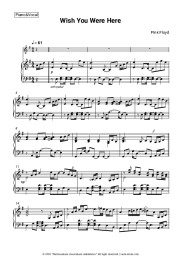 Sheet music, chords Pink Floyd - Wish You Were Here