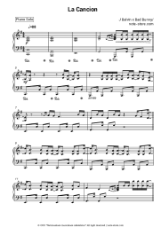 Sheet music, chords J Balvin, Bad Bunny - LA CANCION