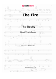 Sheet music, chords The Roots, John Legend - The Fire