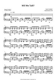 Sheet music, chords Sam Fender - Will We Talk?