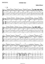 Sheet music, chords Robbie Williams - Forbidden Road