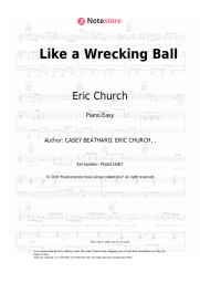 Sheet music, chords Eric Church - Like a Wrecking Ball
